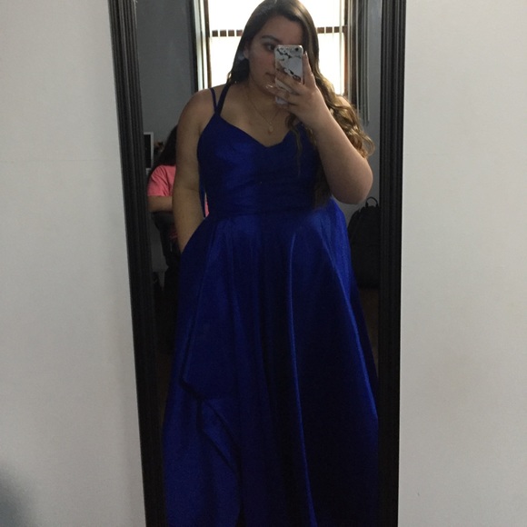 Blue Prom Dress - Picture 3 of 6